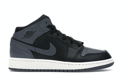 Jordan 1 Mid Black Dark Grey (GS)