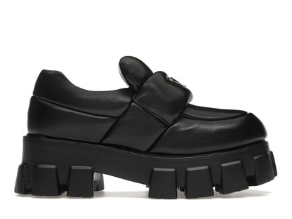 Prada Soft Padded 55mm Loafers Black Nappa Leather