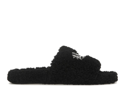 Balenciaga Paris Furry Slide Black