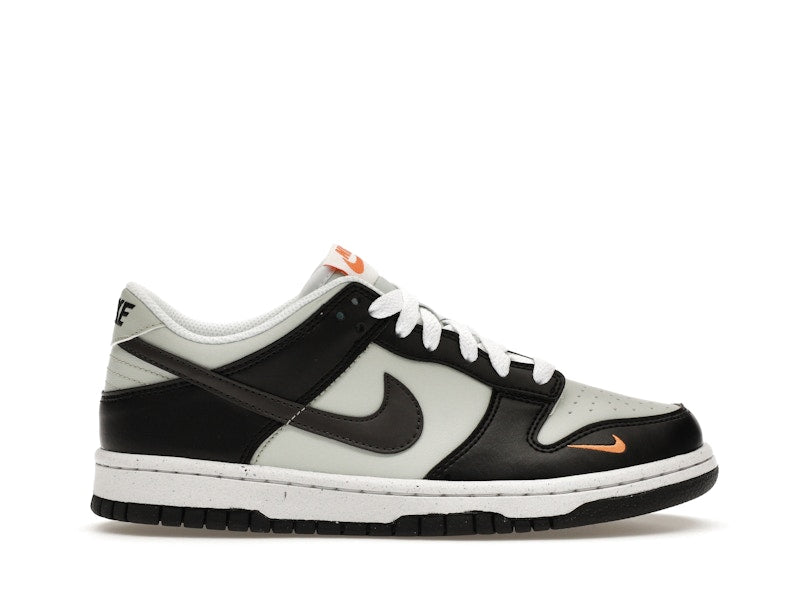 Nike Dunk Low Black Bright Mandarin Mini Swoosh (GS)