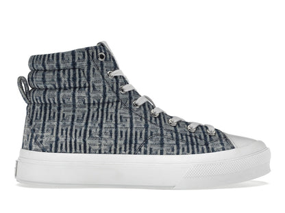 Givenchy City High Top In 4G Denim Blue White