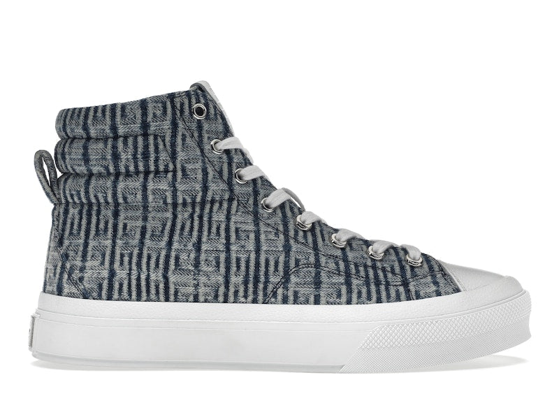 Givenchy City High Top In 4G Denim Blue White