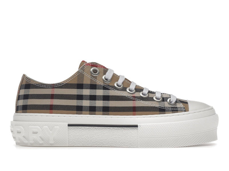 Burberry Vintage Check Cotton Sneakers Archive Beige White (Women's)