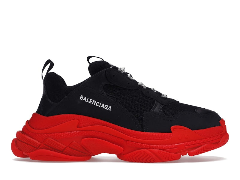 Balenciaga Triple S Black Red Sole