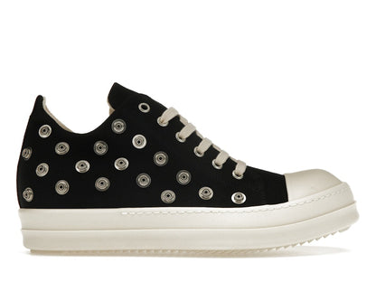 Rick Owens DRKSHDW Low Sneaks Eyelet Black Milk