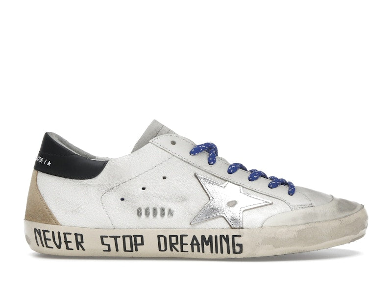 Golden Goose Super Star Never Stop Dreaming White Black Silver-tone