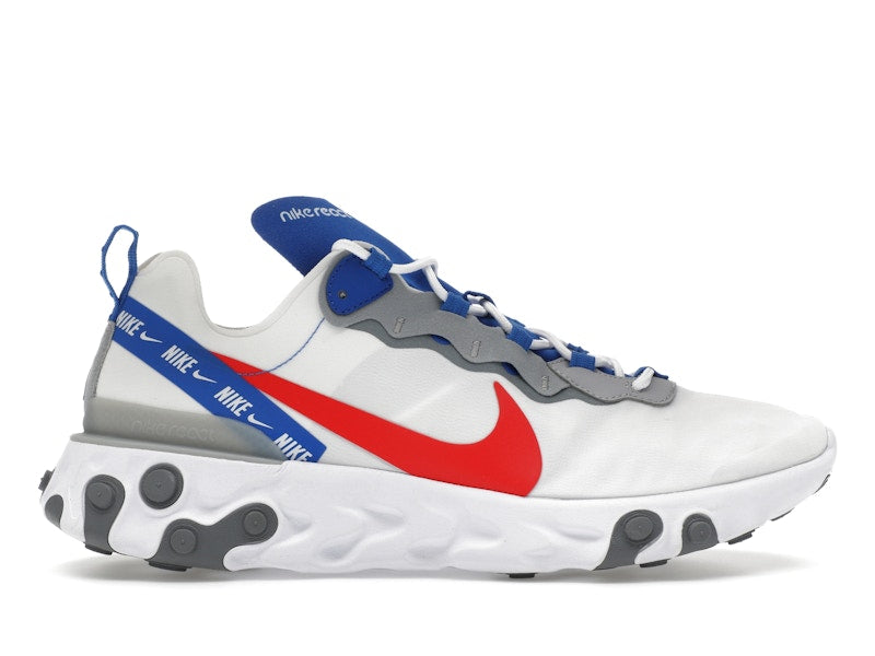 Nike React Element 55 White Game Royal Habanero Red