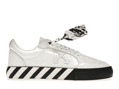 OFF-WHITE Vulc Low Croco Leather White Black