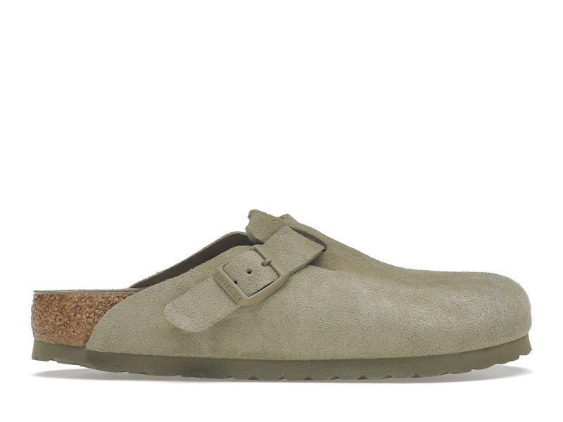 Birkenstock Boston Soft Footbed Suede Faded Khaki
