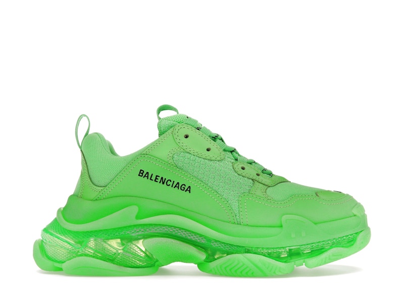 Balenciaga Triple S Soft Neon Green Clear Sole (Women's)