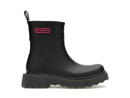 OFF-WHITE Rubber Rain Boot Black