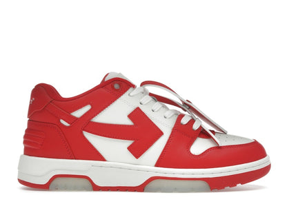 OFF-WHITE Out Of Office OOO Low Tops Red White