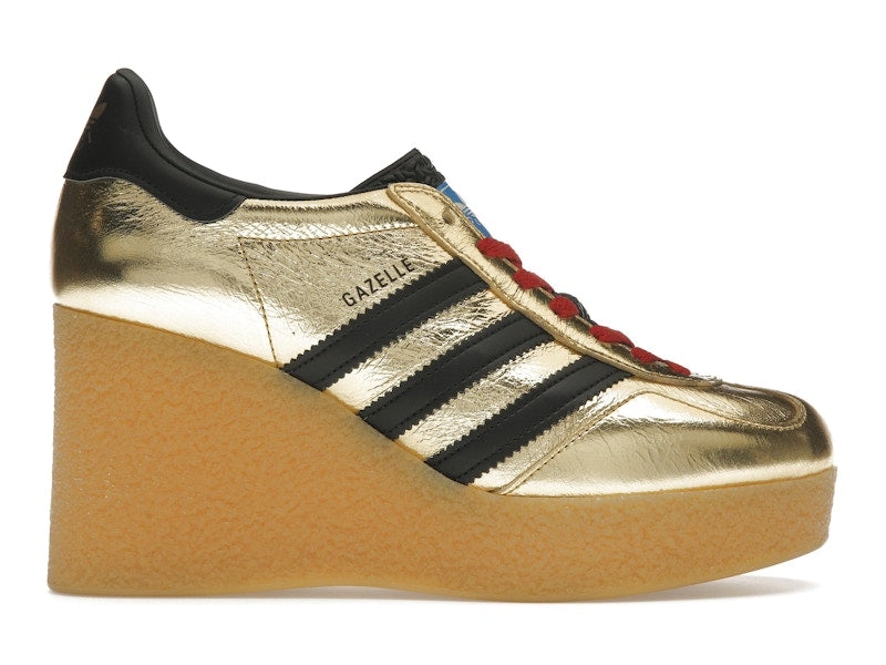 adidas x Gucci Gazelle Wedge Gold Metallic Black (Women's)