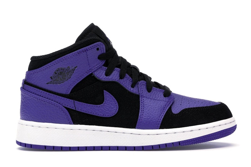 Jordan 1 Mid Black Dark Concord (GS)