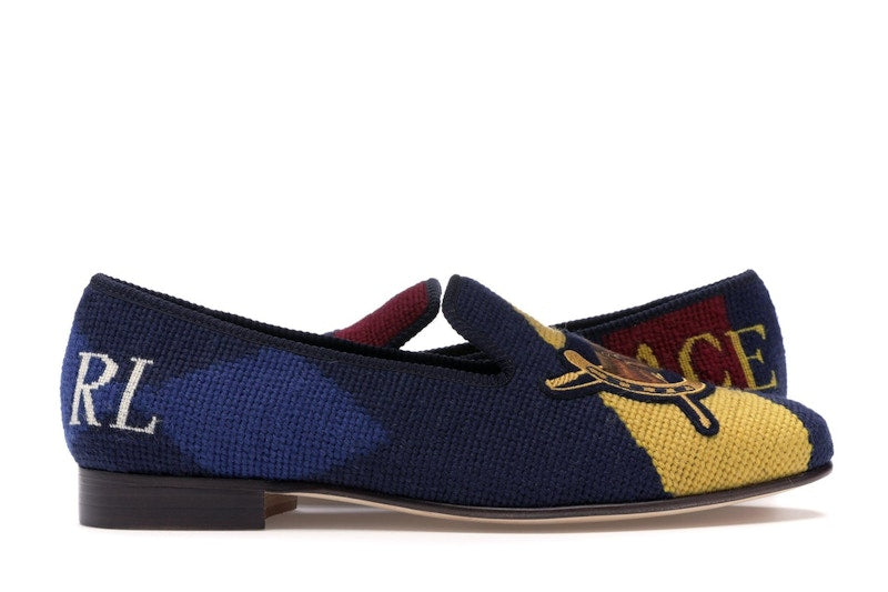 Ralph Lauren Formal Slipper Palace Engineered Equestrian Print