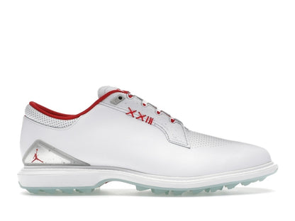 Jordan ADG 5 White Metallic Silver Blue Tint Fire Red (Wide)