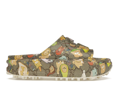 Gucci x Pikarar GG Animal Print Slide Beige Multi (Women's)