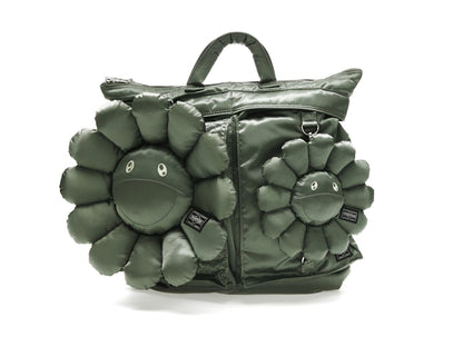 Takashi Murakami x PORTER 2Way Helmet Bag Sage Green