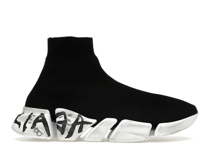 Balenciaga Speed 2.0 Graffiti Recycled Knit Black (Women's)
