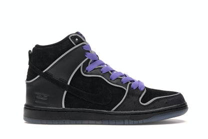 Nike SB Dunk High Black Purple Box