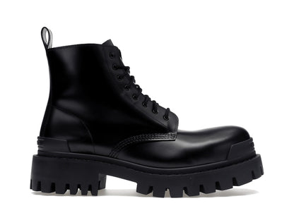 Balenciaga Strike 20mm Lace Up Boot Black