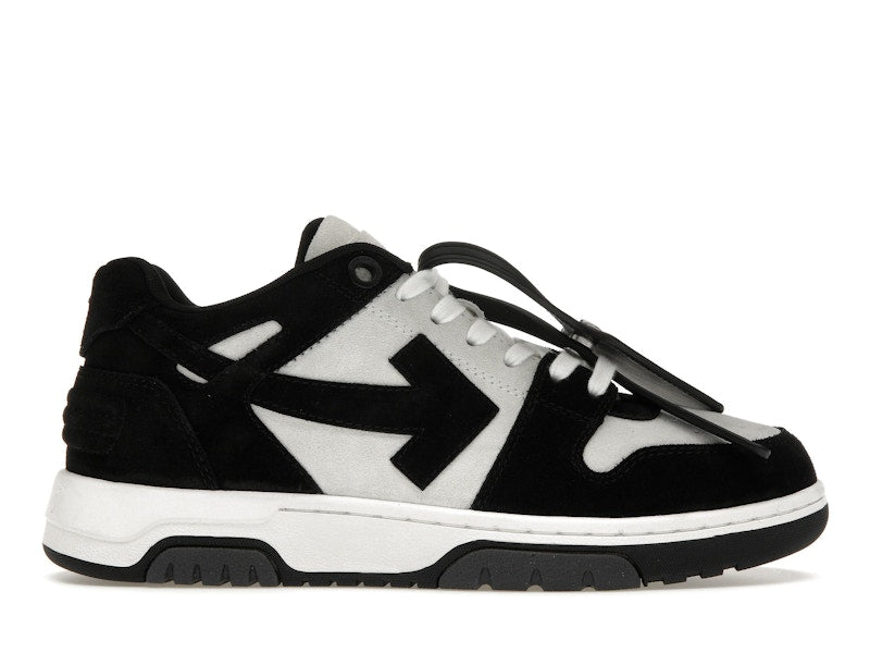 OFF-WHITE Out Of Office OOO Low Tops White Black Suede