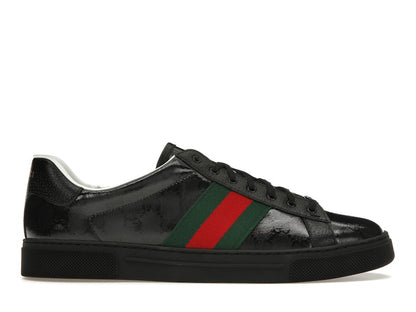 Gucci Ace GG Crystal Canvas Black