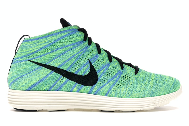 Nike Lunar Flyknit Chukka Blue Glow Volt