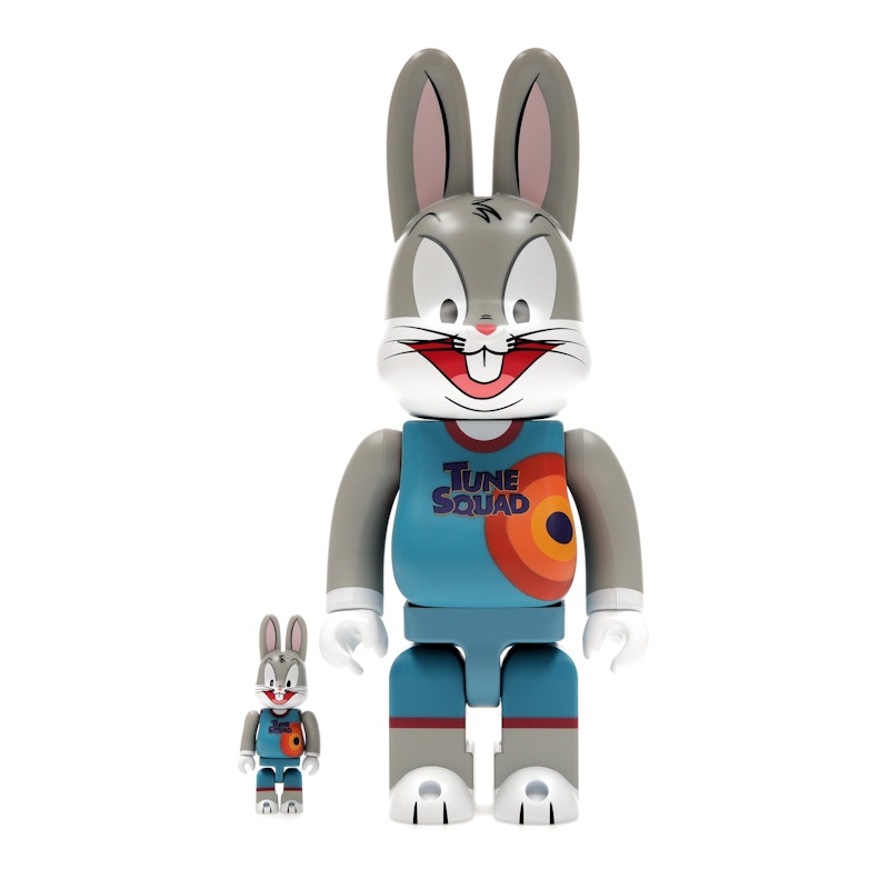 Bearbrick x Space Jam: A New Legacy Rabbrick Bugs Bunny 100% & 400% Set Grey