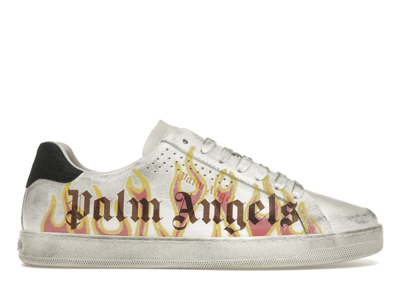 Palm Angels Palm One Low-Top Flame Print White Multi