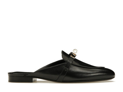 Hermes Oz Mule Noir Goatskin Leather