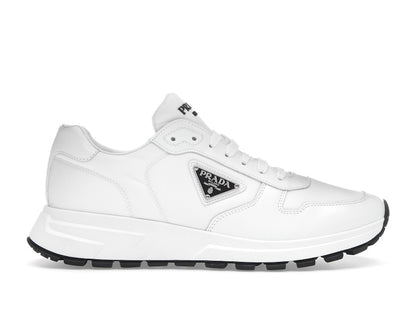 Prada PRAX 01 Sneakers Re-Nylon Brushed Leather White Black