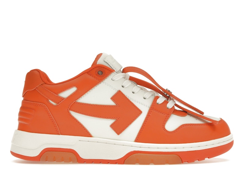 OFF-WHITE Out Of Office OOO Low Tops White Orange