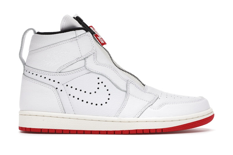 Jordan 1 Retro High Zip White University Red