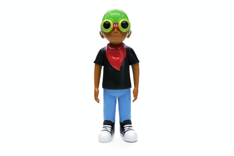 Hebru Brantley x Mindstyle Fly Boy Black Tee Vinyl Figure Multi