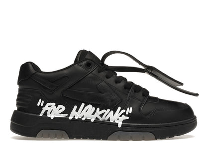 OFF-WHITE OOO Low Tops "For Walking" Black White