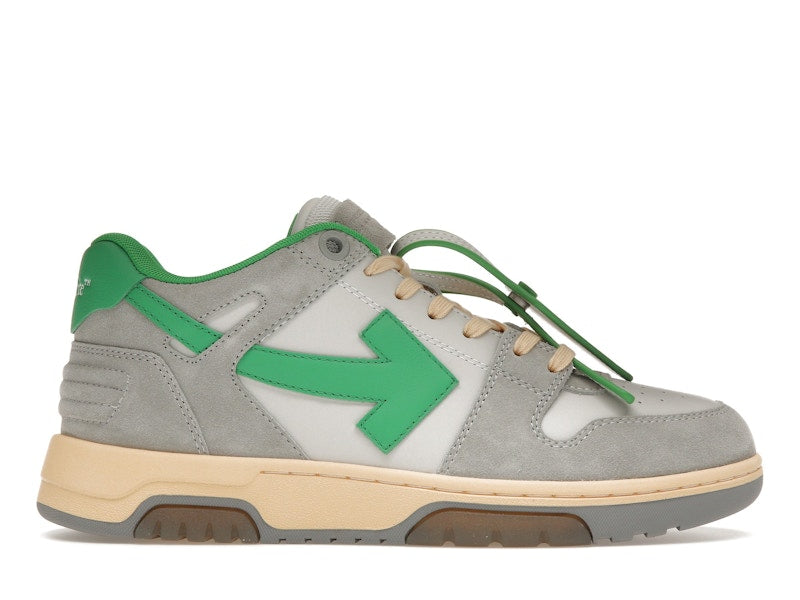 OFF-WHITE Out Of Office OOO Low Tops Light Grey Green