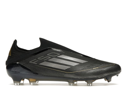 adidas F50 Elite Laceless FG Core Black Iron Metallic Gold Metallic
