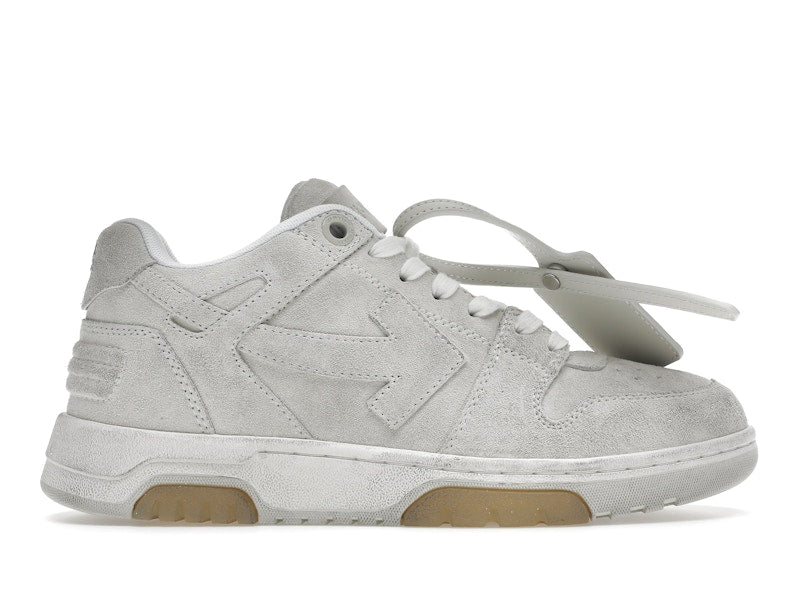OFF-WHITE Out Of Office OOO Low Tops Vintage Suede Destressed White