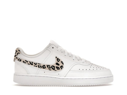 Nike Court Vision Low Leopard Swoosh White (Women's)