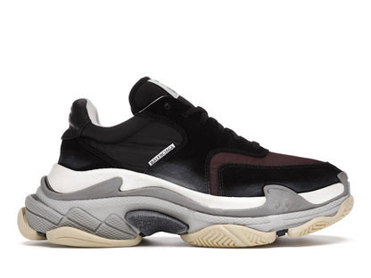 Balenciaga Triple S Black Burgundy