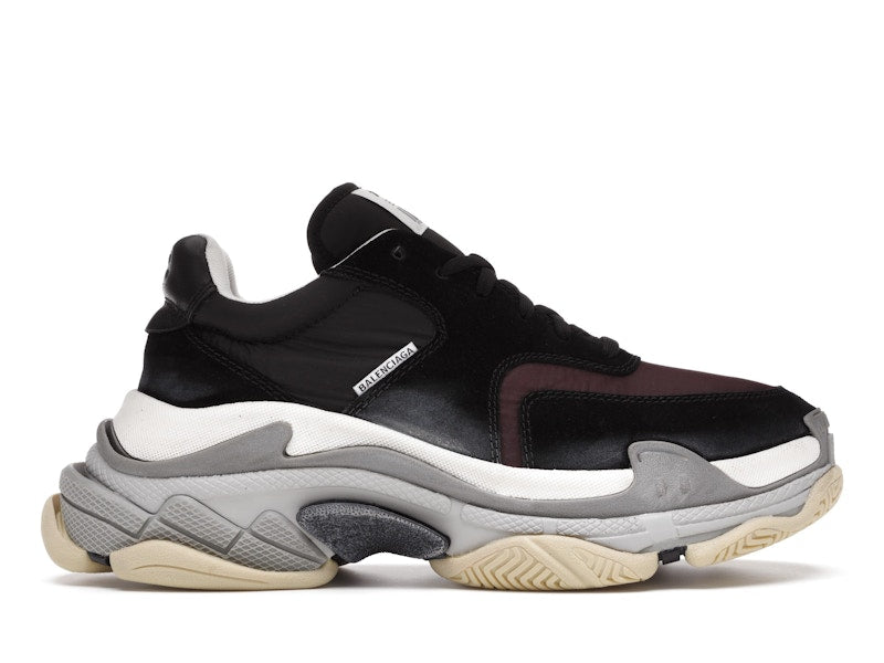 Balenciaga Triple S Black Burgundy