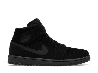 Jordan 1 Mid Black Black White