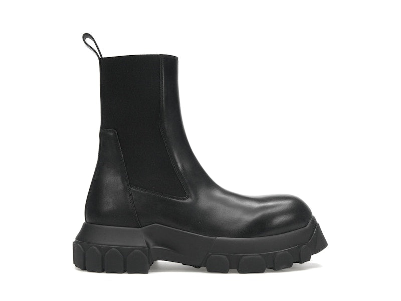 Rick Owens Lido Beatle Bozo Tractor Boots Black