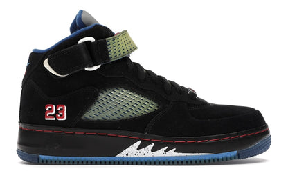 Jordan AJF 5 Black Blue Ribbon Varsity Red