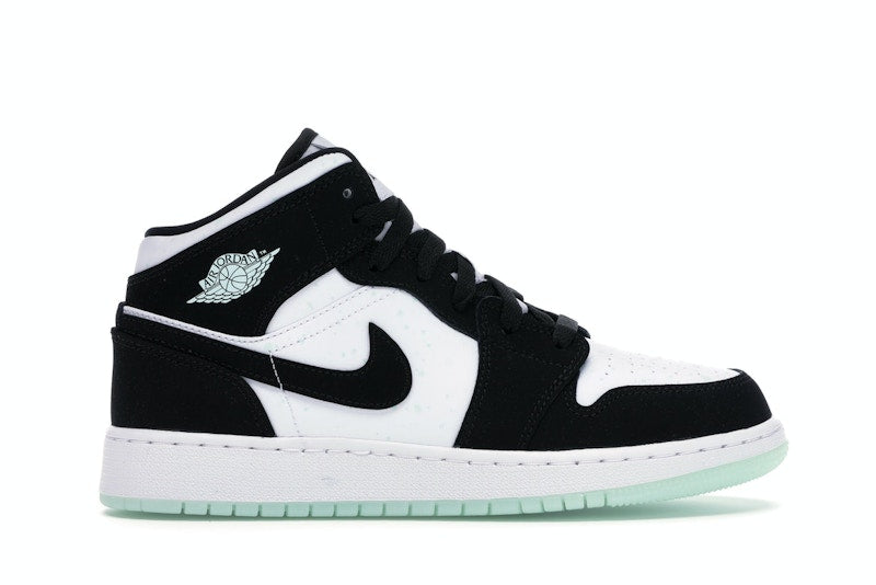 Jordan 1 Mid White Black Teal Tint (GS)
