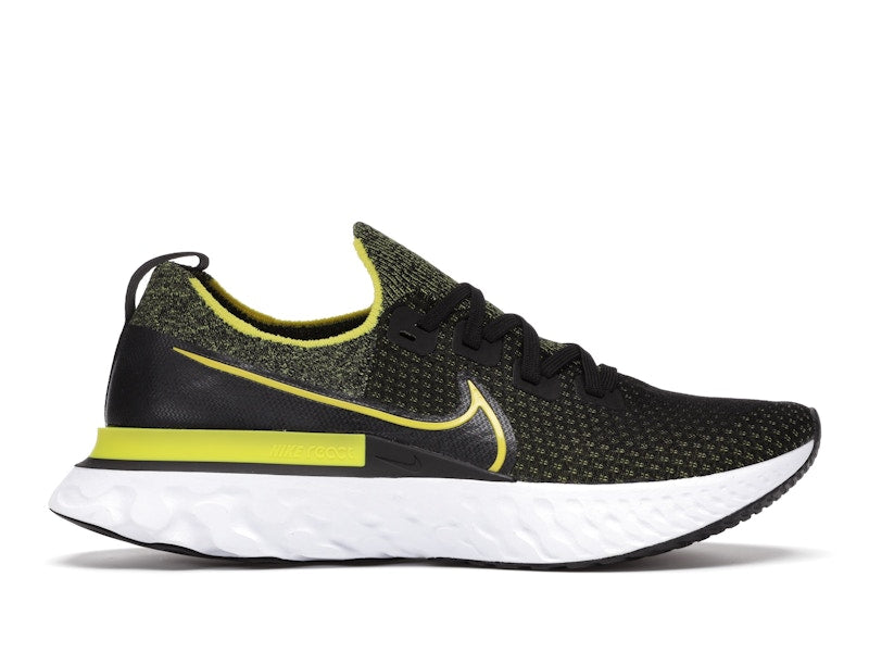 Nike React Infinity Run Flyknit Black Sonic Yellow