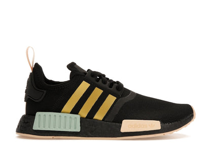adidas NMD R1 Black Gold Metallic Halo Amber (Women's)