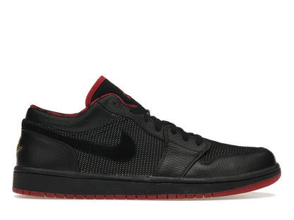 Jordan 1 Retro Low Black Metallic Silver Varsity Red