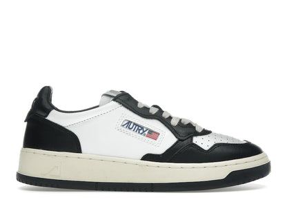 Autry Medalist Leather Low White Black (Women's)